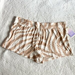 Animal Print Lightweight Pajama Shorts